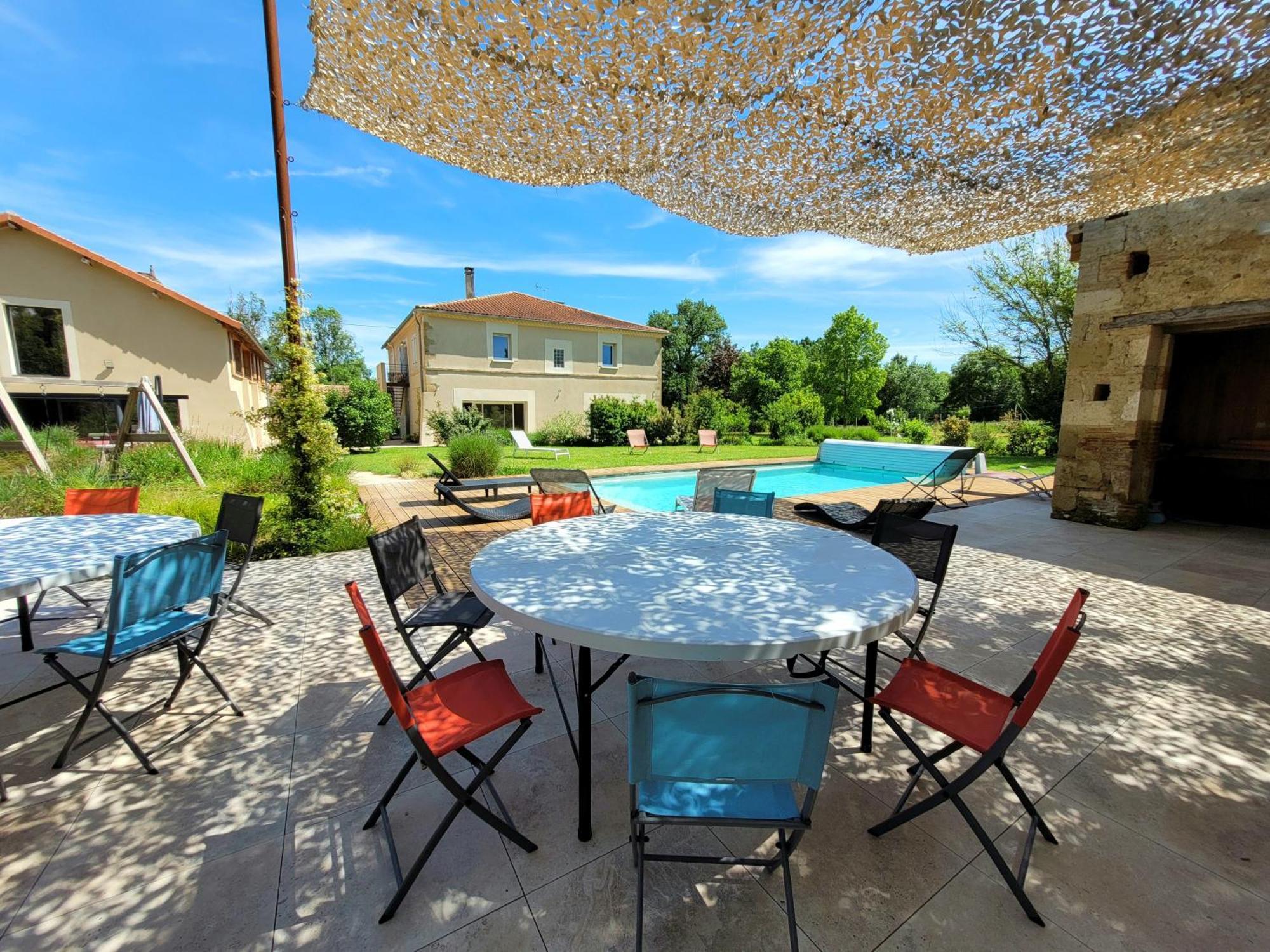 Gite Campagne Famille 15 Pers Piscine Chauffee Jeux Enfants Petanque Saint-Sauvy Екстериор снимка